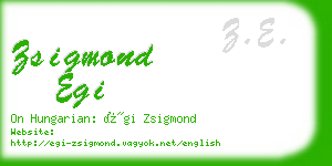 zsigmond egi business card